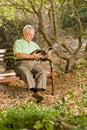 Senior man reading Royalty Free Stock Photo
