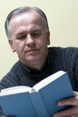 Senior man reading book Royalty Free Stock Photo