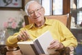 Senior man reading book Royalty Free Stock Photo