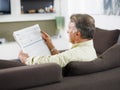 Senior man reading newspaper Royalty Free Stock Photo