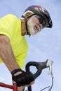 Senior Man Riding Bicycle Royalty Free Stock Photo