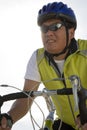 Senior Man Riding Bicycle Royalty Free Stock Photo