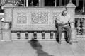 Senior Man Reading Newspaper in Algeciras, Spain Royalty Free Stock Photo