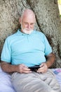 Senior Man with Smart Phone Royalty Free Stock Photo
