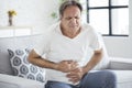 Senior man with stomach pain Royalty Free Stock Photo