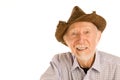 Senior man in straw hat