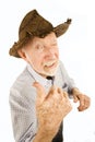 Senior man in straw hat Royalty Free Stock Photo