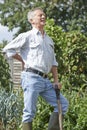 Senior Man Suffering From Back Pain Whilst Gardening Royalty Free Stock Photo