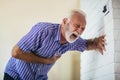 Senior man suffering from heart attack Royalty Free Stock Photo