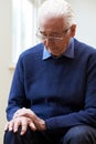 Senior Man Suffering With Parkinsons Diesease Royalty Free Stock Photo