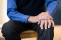 Close Up Of Senior Man Suffering With Parkinsons Diesease Royalty Free Stock Photo