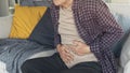 Senior man is suffering  stomach pain Royalty Free Stock Photo