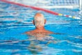 Active senior swimming