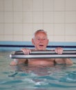 Senior man in swimming pool