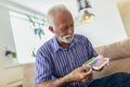 Senior man taking pills Royalty Free Stock Photo