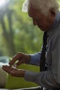 Senior man taking pills Royalty Free Stock Photo