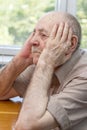 Senior man thinking Royalty Free Stock Photo