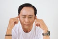 Senior man thinking, old age, problem and people concept Royalty Free Stock Photo