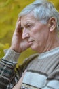 Senior man thinking Royalty Free Stock Photo