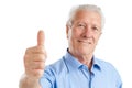 Senior man thumb up Royalty Free Stock Photo