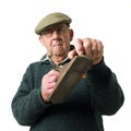 Senior man with tool Royalty Free Stock Photo