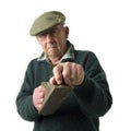 Senior man with tool Royalty Free Stock Photo
