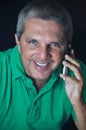 Senior man using cell phone Royalty Free Stock Photo