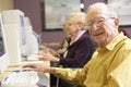 Senior man using computer Royalty Free Stock Photo