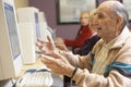Senior man using computer Royalty Free Stock Photo