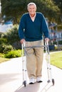 Senior Man With Walking Frame Royalty Free Stock Photo