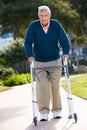 Senior Man With Walking Frame Royalty Free Stock Photo
