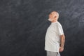 Senior man warmup stretching training indoors Royalty Free Stock Photo