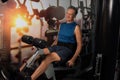 Senior Man working out in the Gym Royalty Free Stock Photo