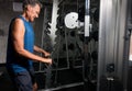 Senior Man working out in the Gym Royalty Free Stock Photo