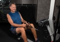 Senior Man working out in the Gym Royalty Free Stock Photo