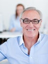 Senior manager wearing glasses Royalty Free Stock Photo