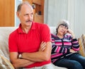 Senior married couple having quarrel Royalty Free Stock Photo