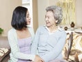 Senior mother and adult daughter Royalty Free Stock Photo