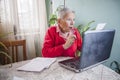 Shocking amount of money an old woman has to pay for her bills Royalty Free Stock Photo