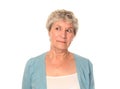 Senior older woman looking left Royalty Free Stock Photo