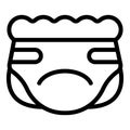 Senior pad icon outline vector. Adult diaper