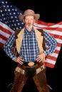 Senior patriot cowboy Royalty Free Stock Photo