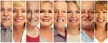 Senior People Faces Collection