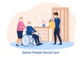 Senior People Social Care concept