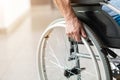 Senior person sitting in wheelchair