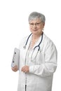 Senior physician with stethoscope