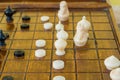 Senior playing thai chess at home at Bangkok, Thailand Royalty Free Stock Photo