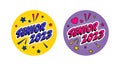 Senior 2023 Graduation Pop Art Sticker Comics Style