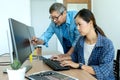 Senior programmer work with Developing programming