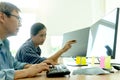 senior programmer work with Developing programming